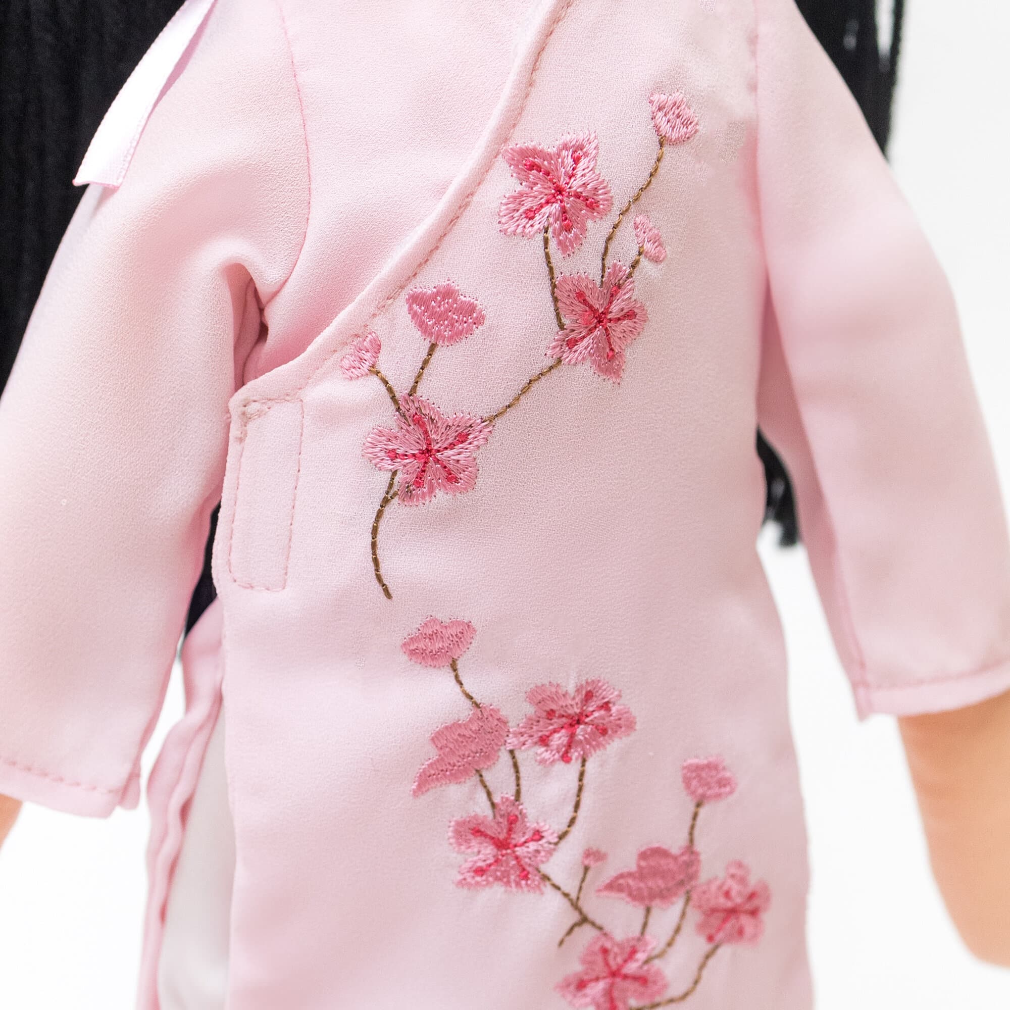 Pink Ao Dai (Thuong) Outfit for 18” Hoa Signature Doll - Image 5