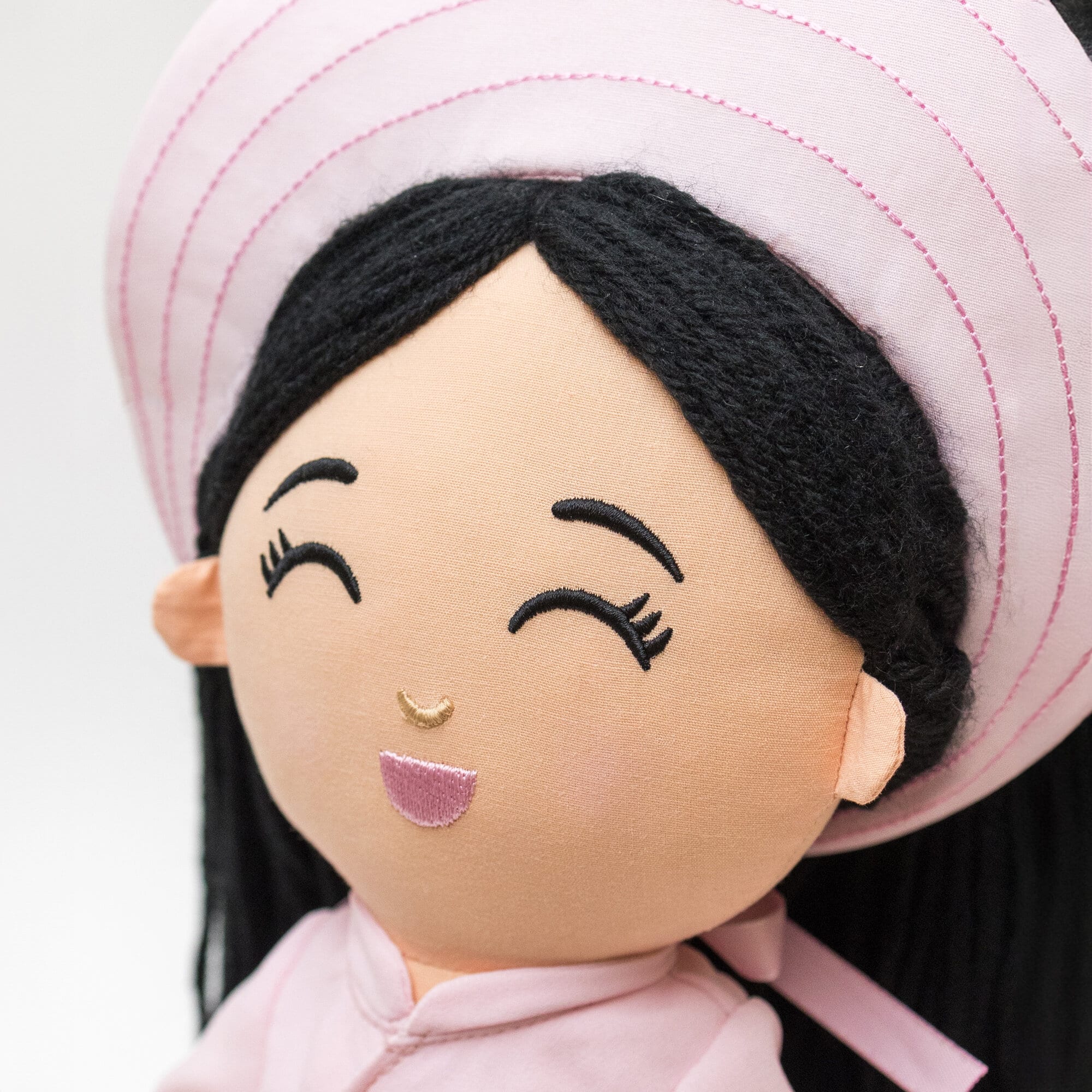 Pink Ao Dai (Thuong) Outfit for 18” Hoa Signature Doll - Image 6