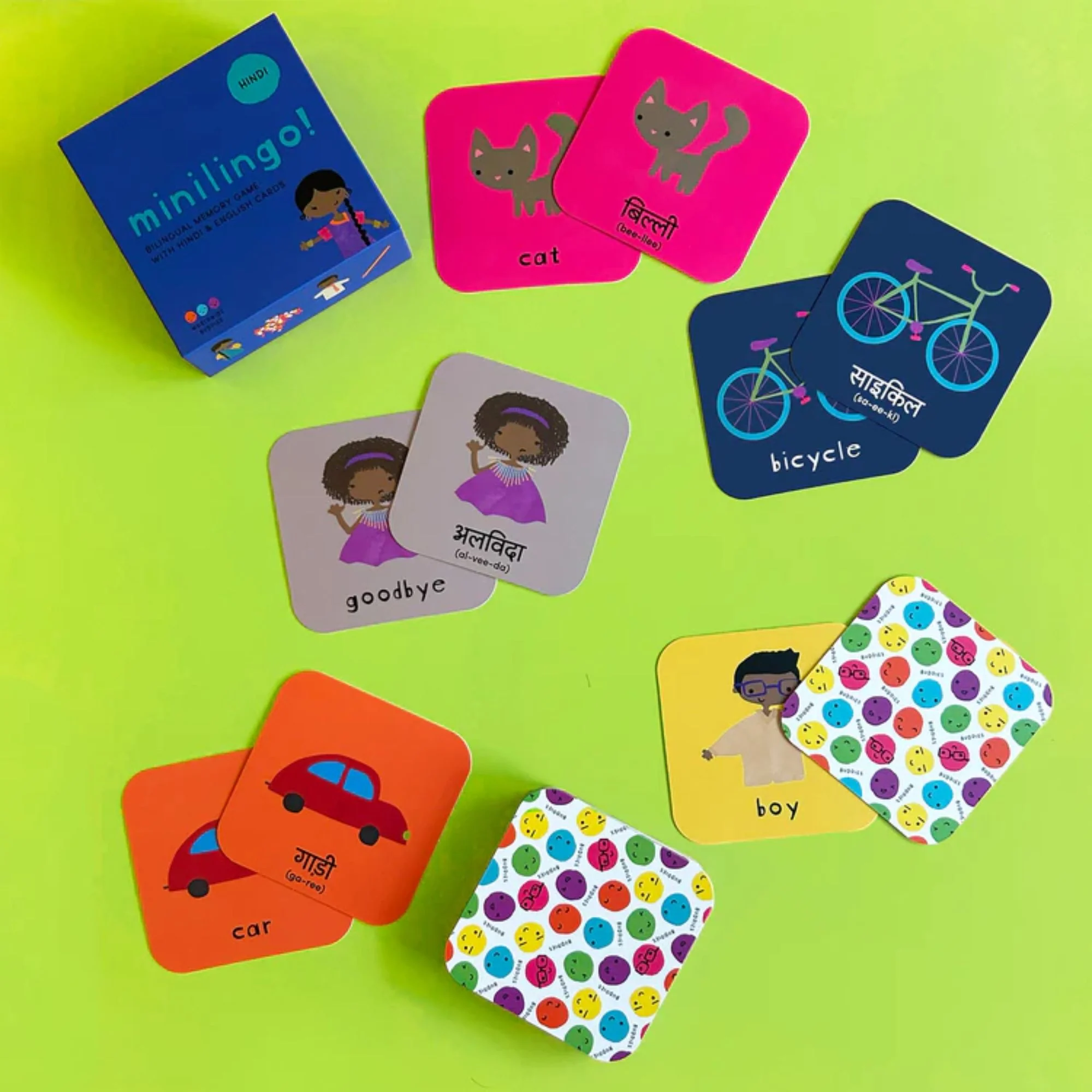 Worldwide Buddies Minilingo, English/Hindi Flashcards - Image 3